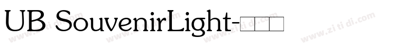 UB SouvenirLight字体转换